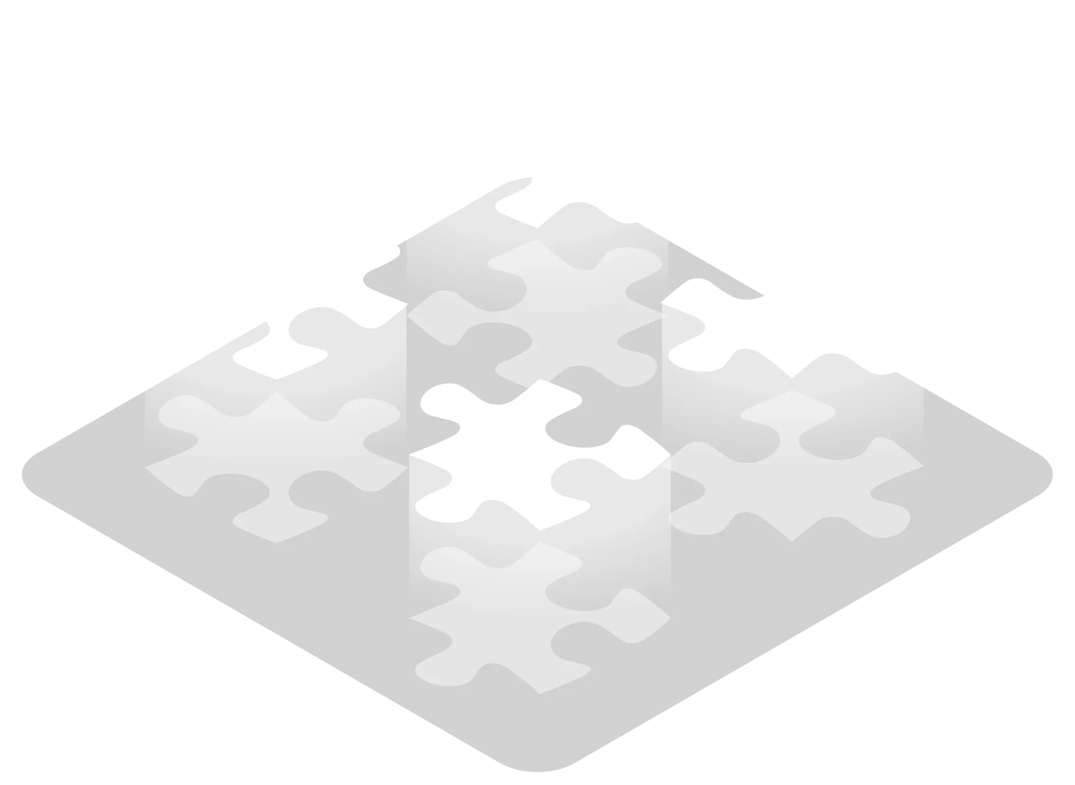 Puzzleteile als Bild für Datenprodukte, die als fachliche Schicht technische Tabellen zu wiederverwendbaren, zweckgebundenen Einheiten ordnen