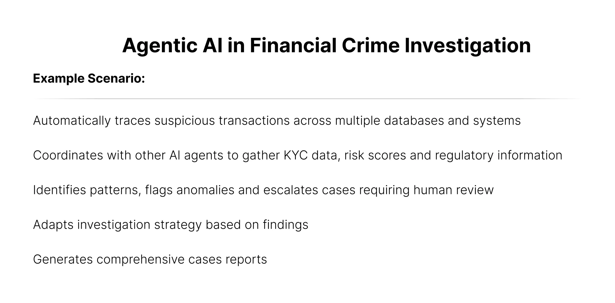 Agentic AI in der Ermittlung zu Finanzkriminalität
