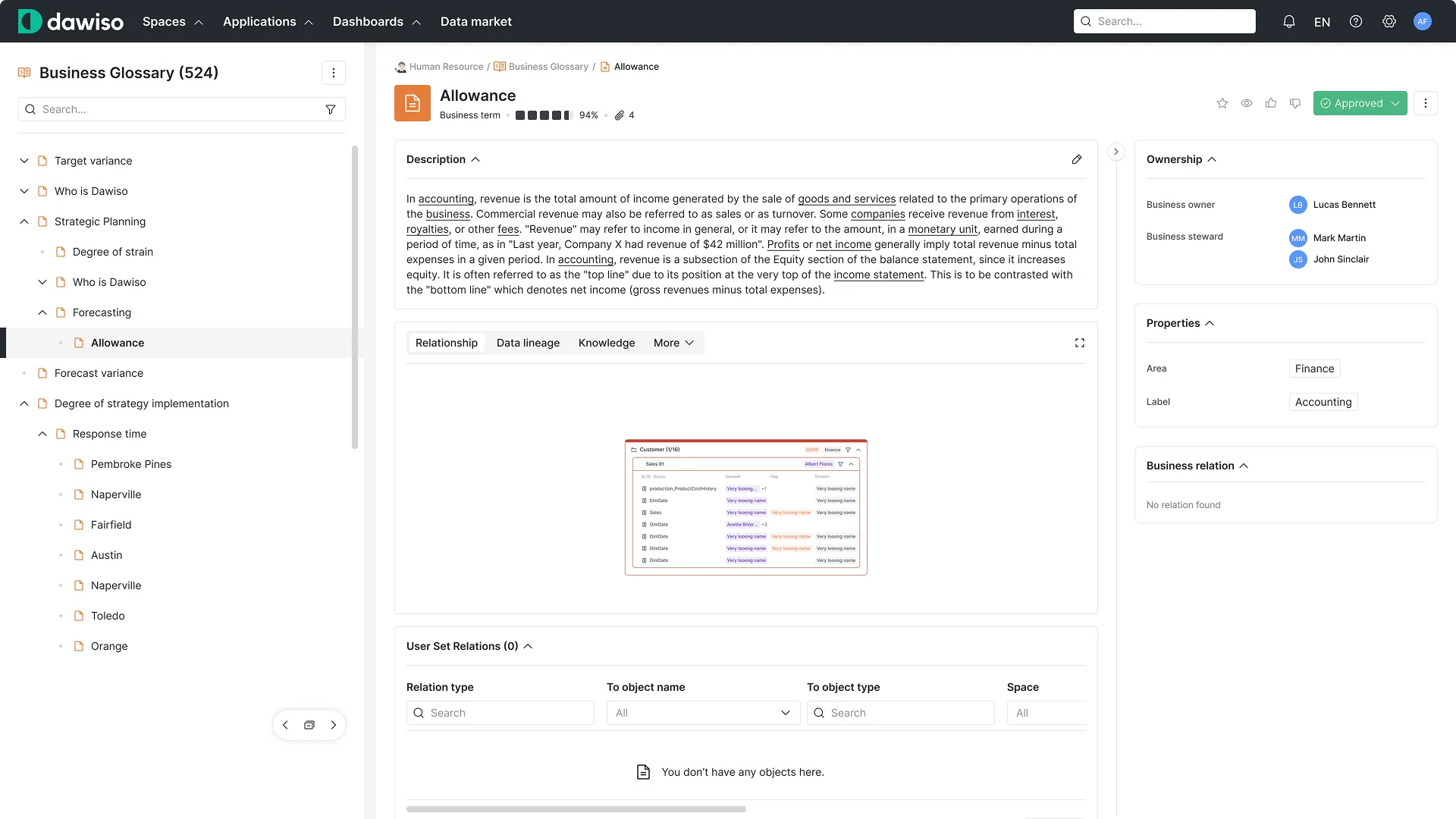 Governance and Data Modeling: approval workflows, stewardship, and process mapping
